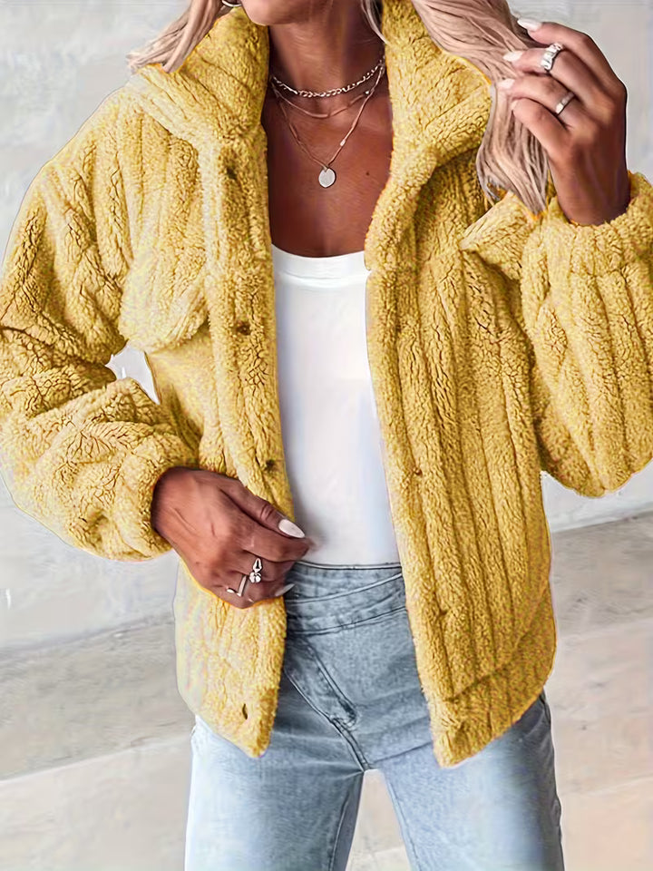 Libila - Faux Fur Jacket Jacket With Pockets