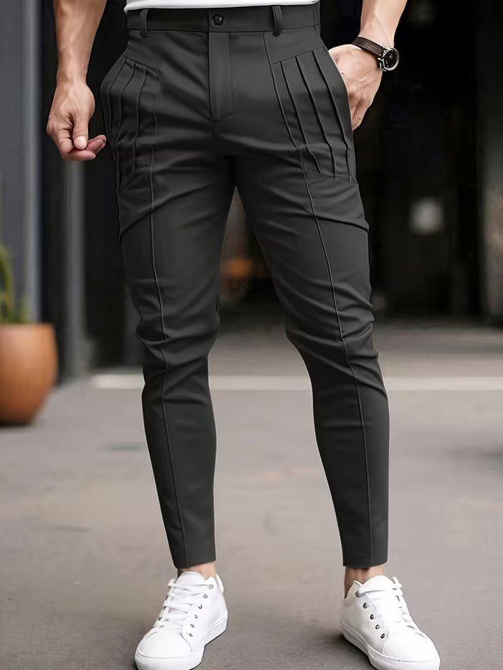 Altmann - Slim-Fit Pleated Pocket Trousers