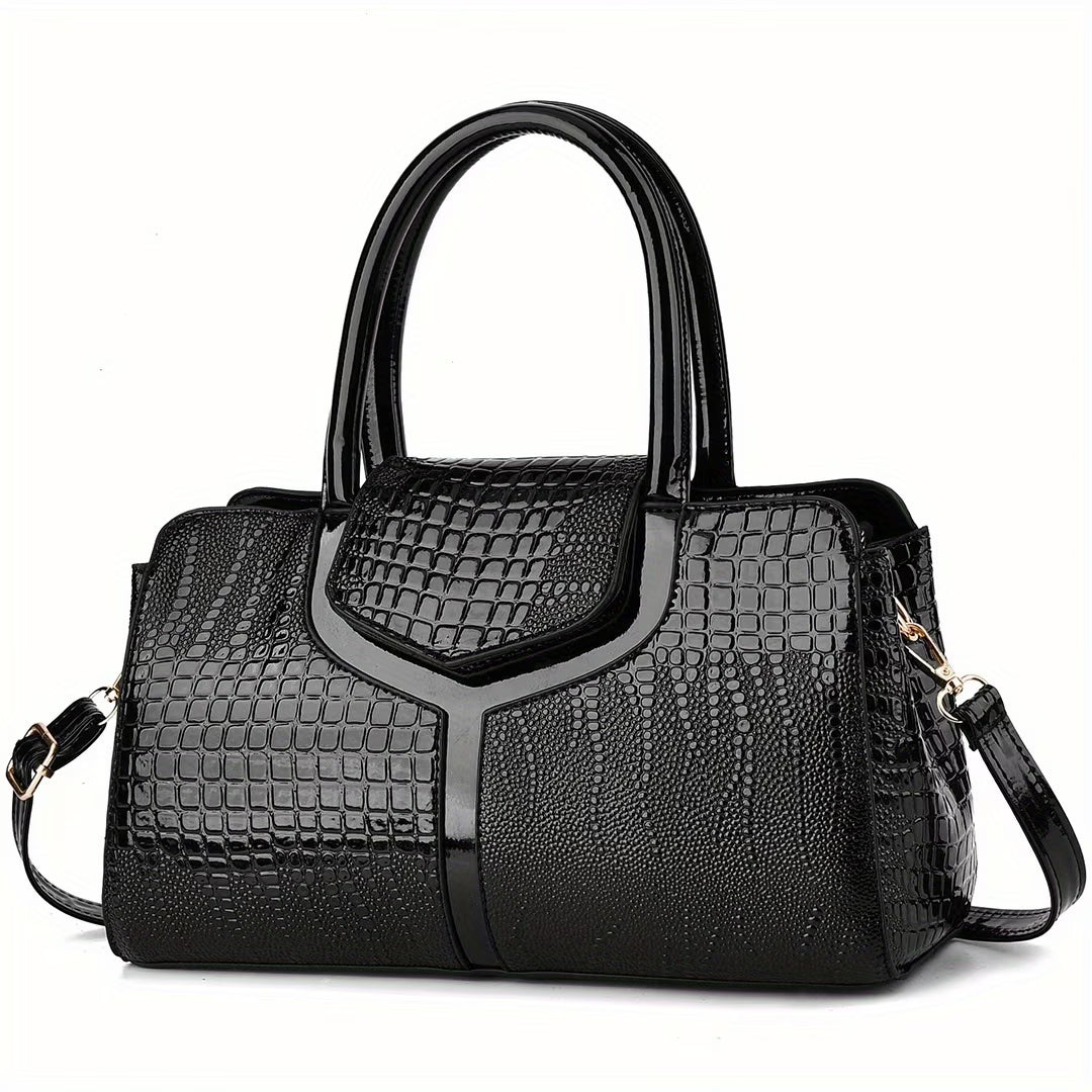 Subina - Handbag With Crocodile Texture