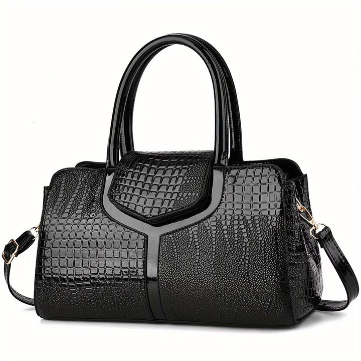Subina - Handbag With Crocodile Texture