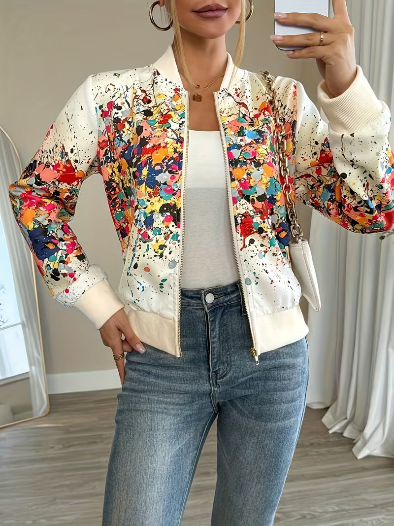 Riena - Vibrant Tie-Dye Print Jacket