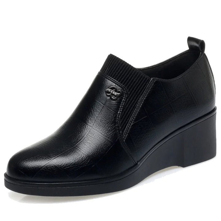 Switolina - Fashionable Leather Wedge Shoes