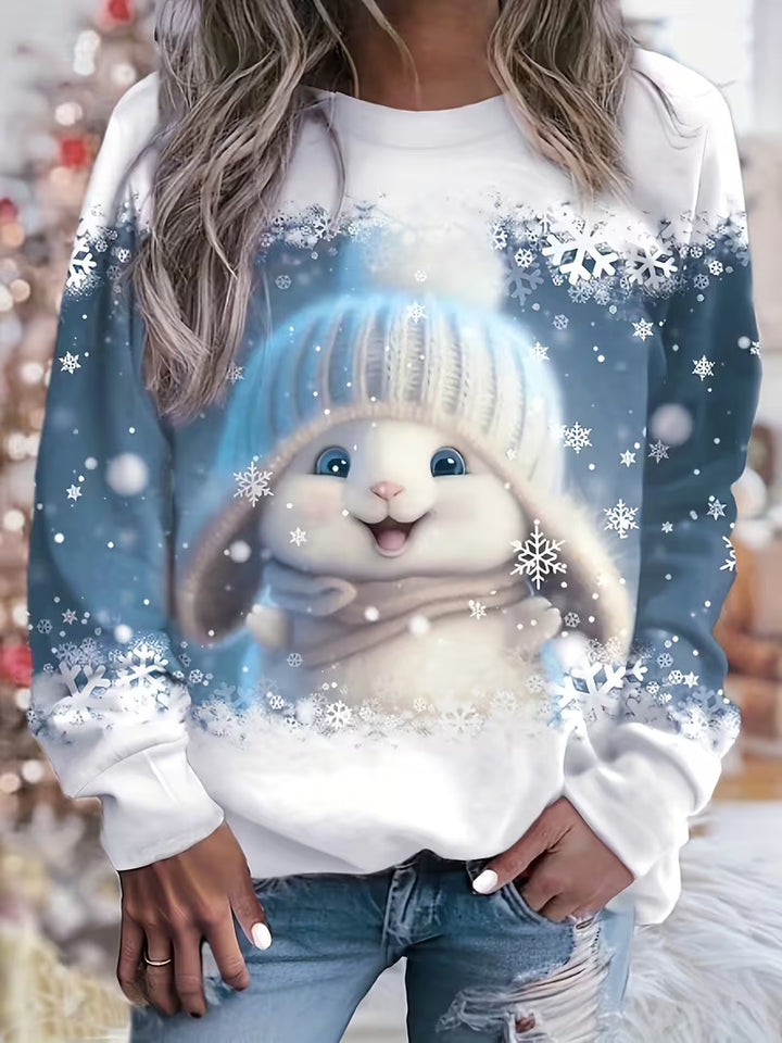 Jeila - Cross-Border Printed Christmas Sweatshirt