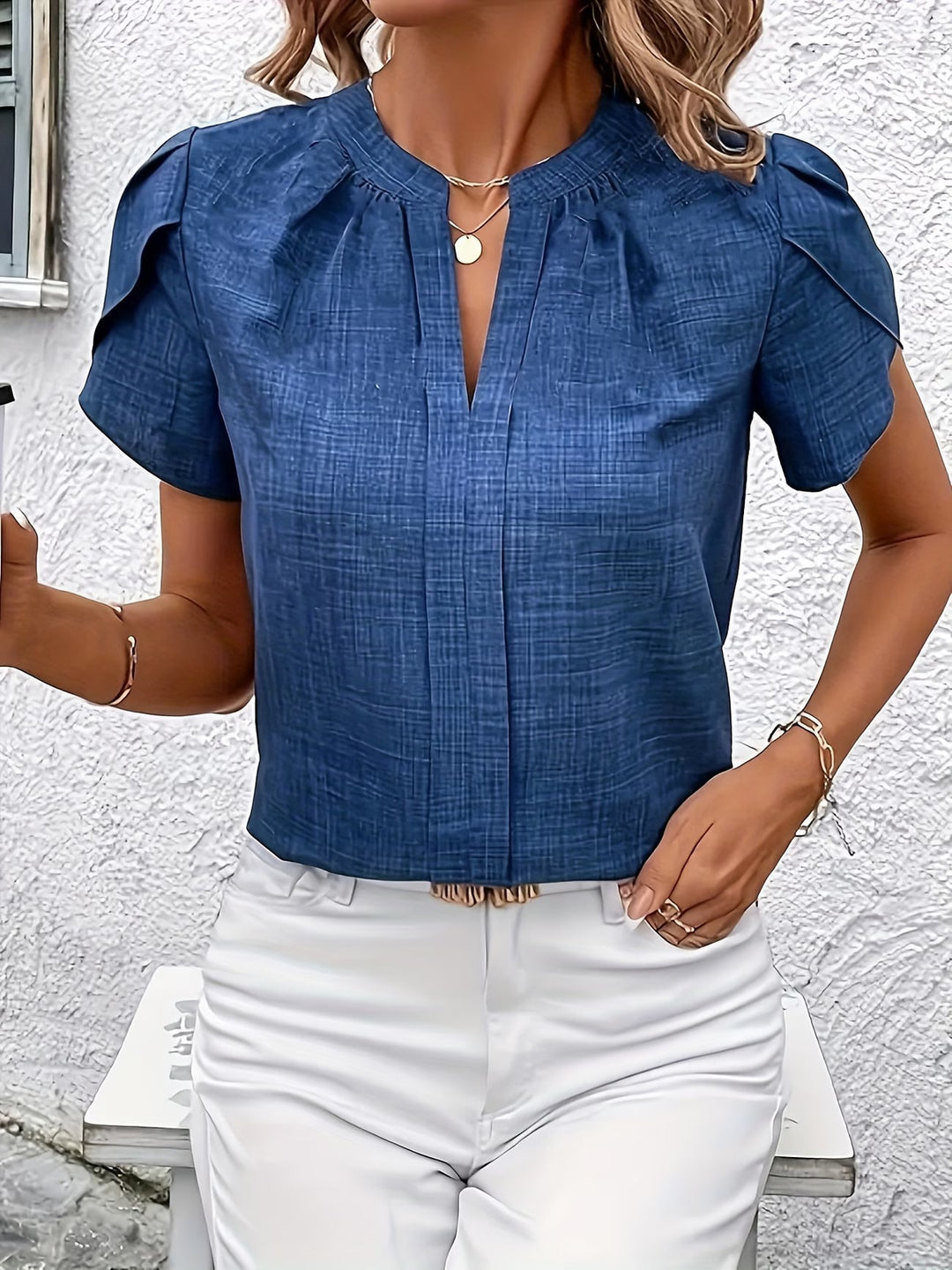 Kacey - Short Sleeve V-Neck Shirt