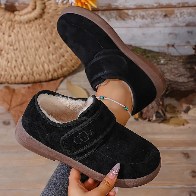 Rokia - Faux Fur Shoes With Adjustable Strap