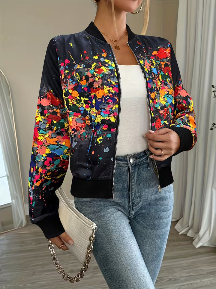 Riena - Vibrant Tie-Dye Print Jacket