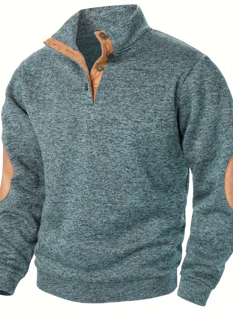 Kashyap - Stand Collar Long Sleeve Sweatshirt