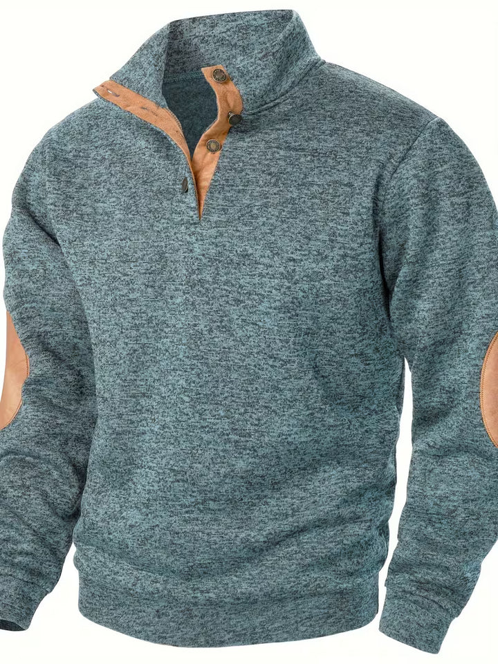 Kashyap - Stand Collar Long Sleeve Sweatshirt