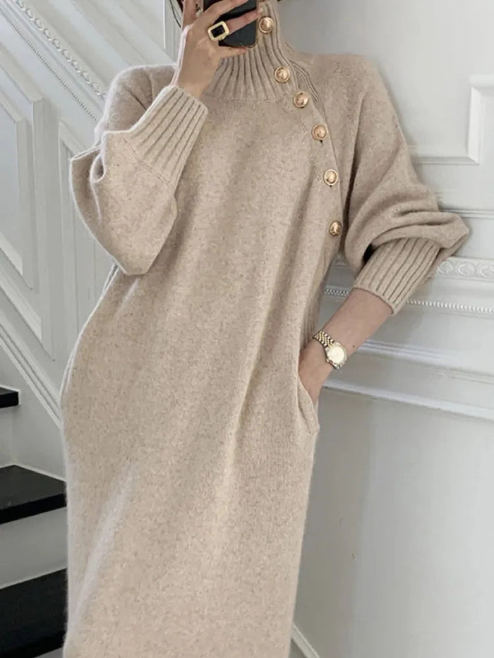 Nassra - Elegant Turtleneck Dress