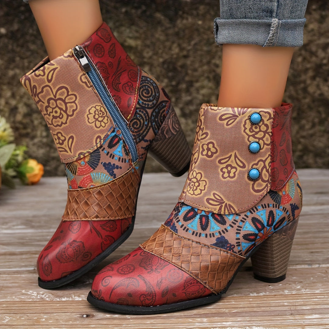 Marylin - Chunky Heel Short Boot