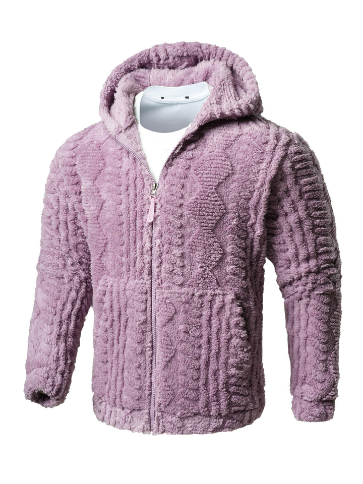 Bingwa - Long Sleeve Hooded Jacket With Zipper