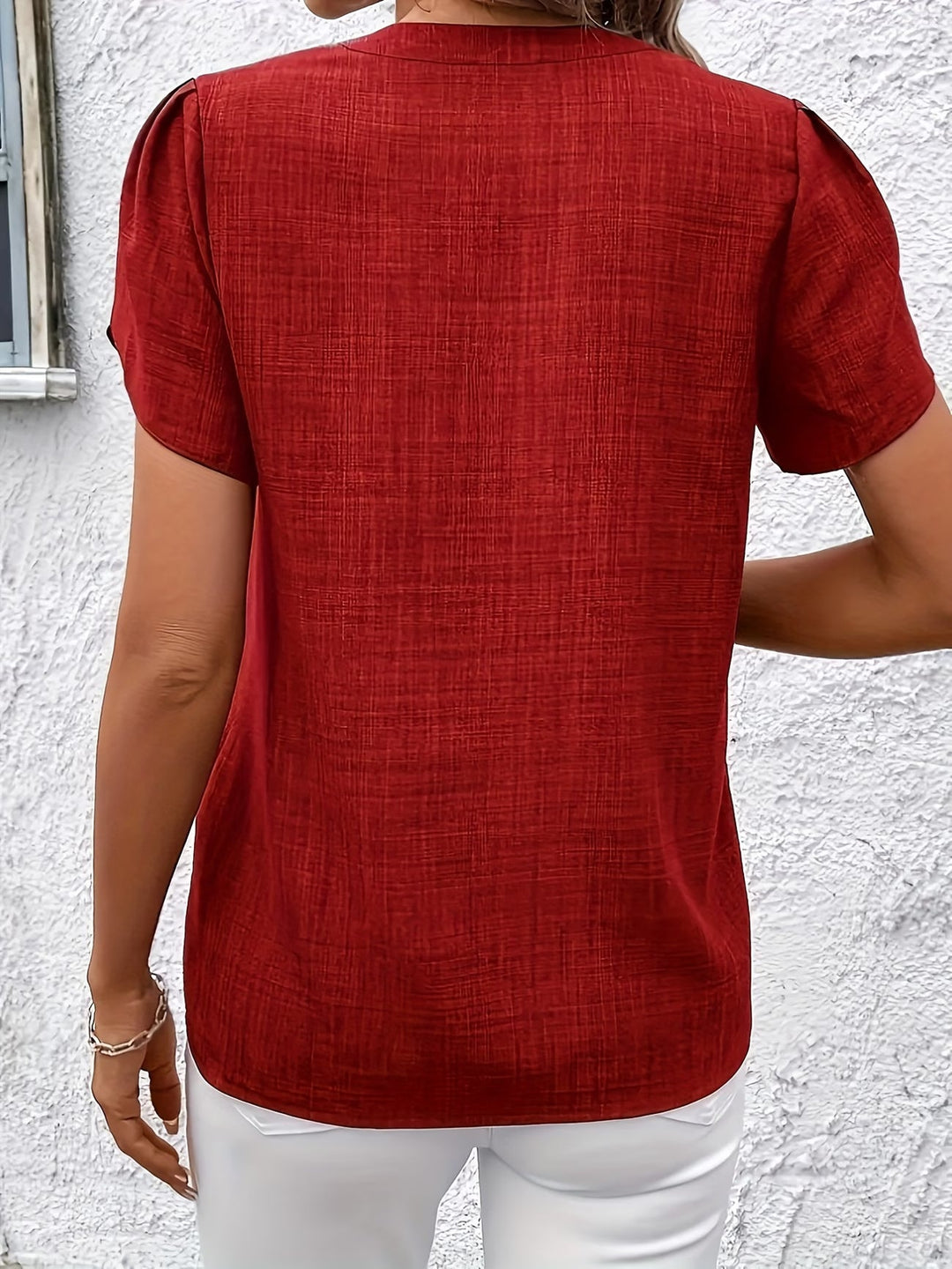 Kacey - Short Sleeve V-Neck Shirt