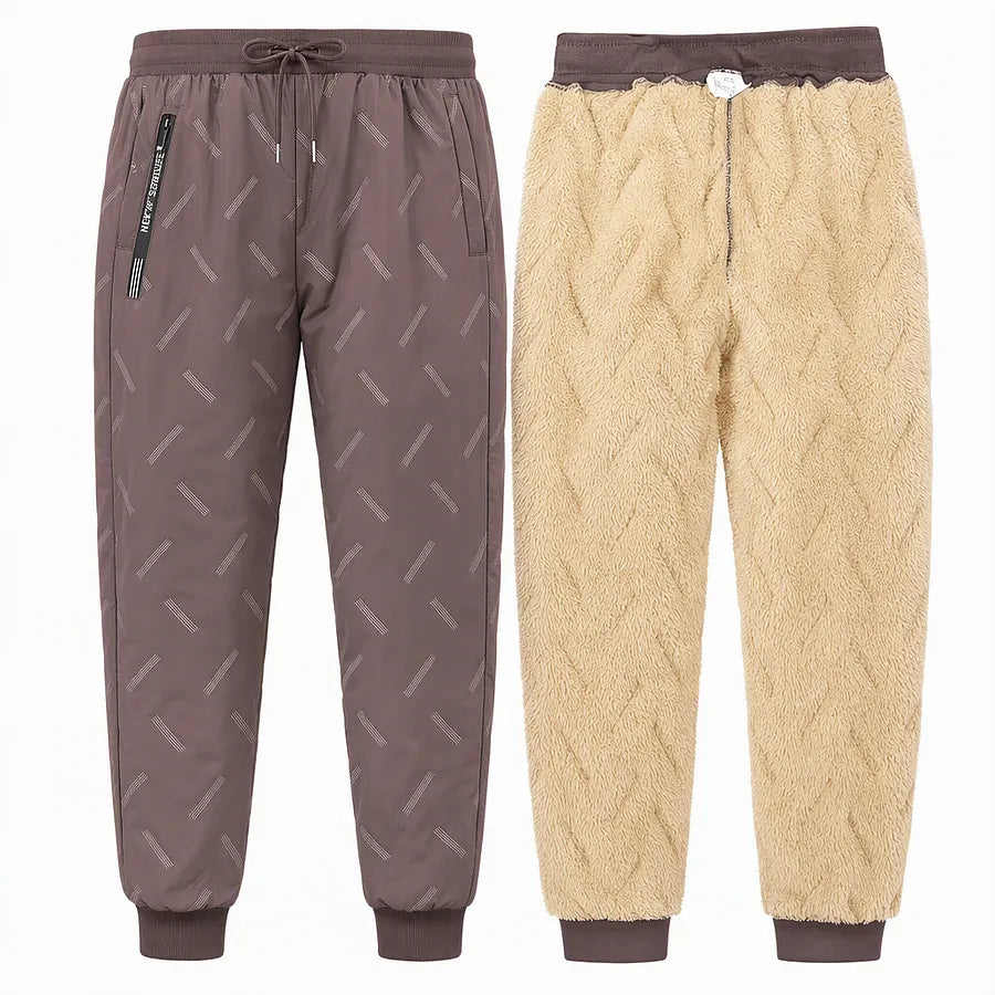 Kervina - Relaxed Fit Sports Pants With Sherpa Lining