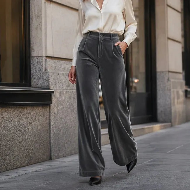Jana - High Waist Wide Leg Trouser