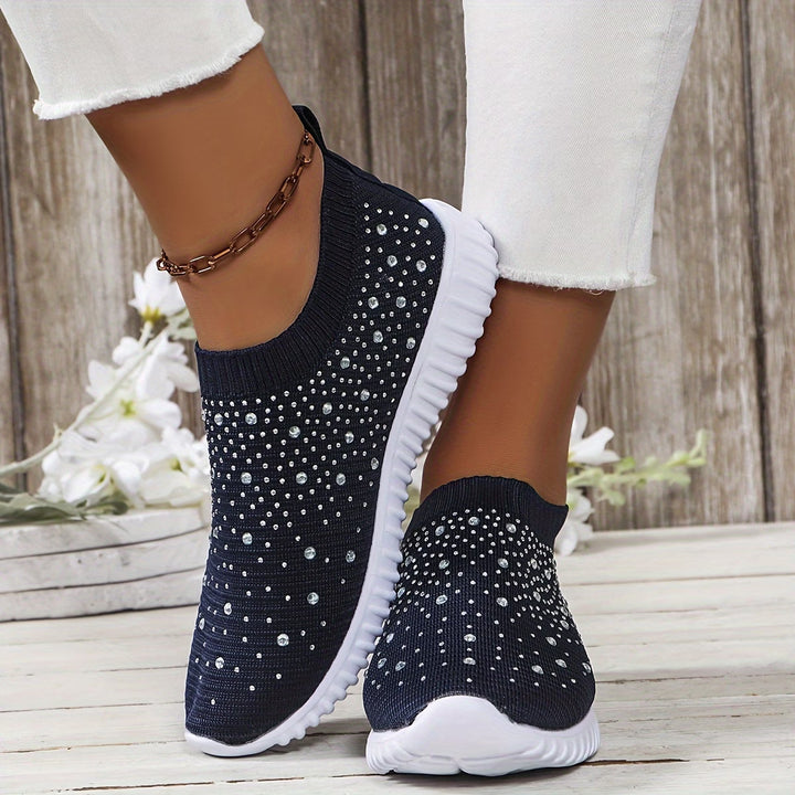 Elizaa - Comfortable Sneaker With Rhinestone