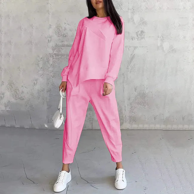 Tashia - Casual Long Sleeve Sweatshirt and Jogger Set