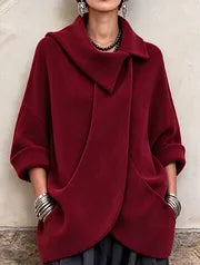 Lenneke - Oversized Jacket With Asymmetric Collar and Pockets