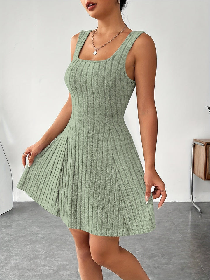 Joaquina - Ribbed Mini Dress With Cropped Hooded Top