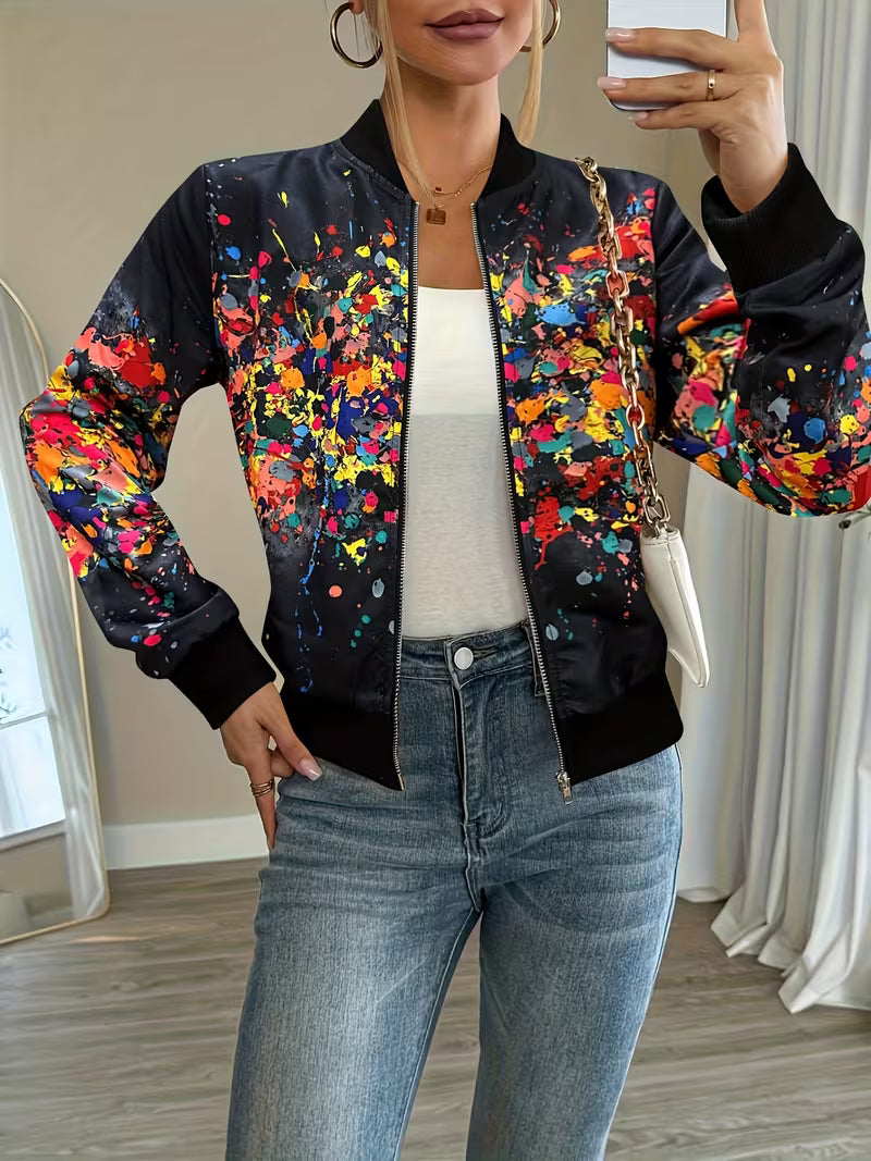 Riena - Vibrant Tie-Dye Print Jacket
