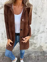 Dorothie - Coat With Lapel Collar and Patch Pockets