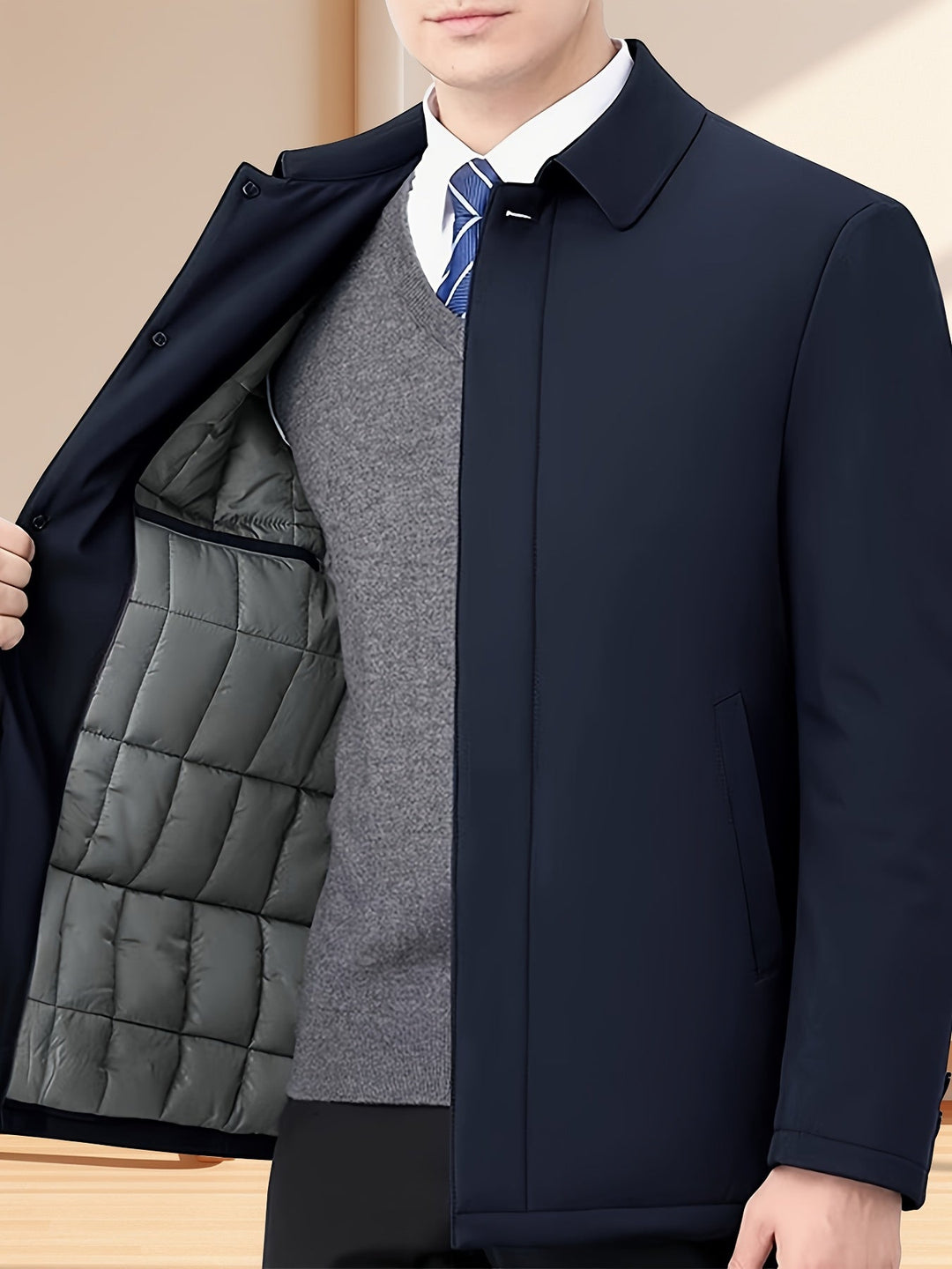 Lewinn - Commuter Jacket With Front Button Placket
