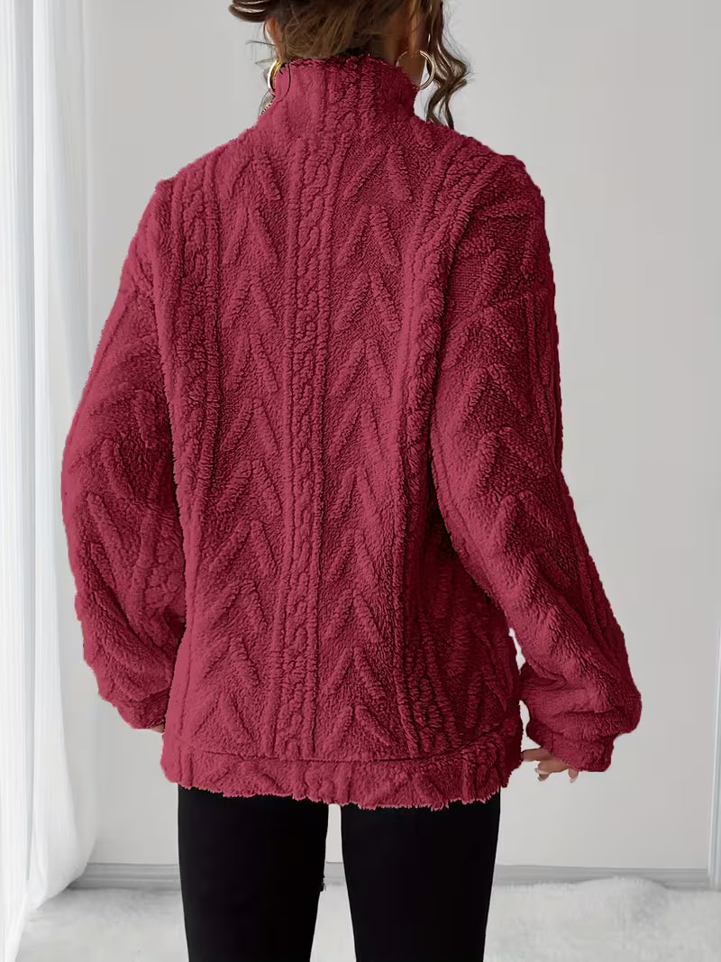 Nessia - Versatile Warm Fleece Sweatshirt
