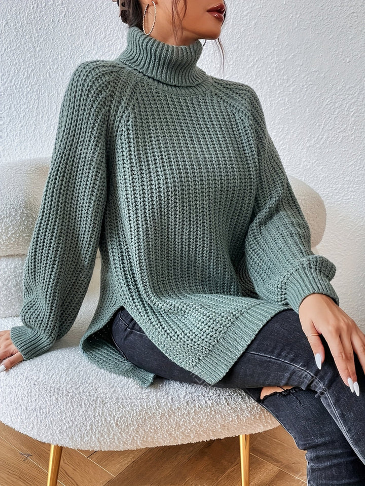 Lorina - Knit Turtleneck Long Sleeve Sweater