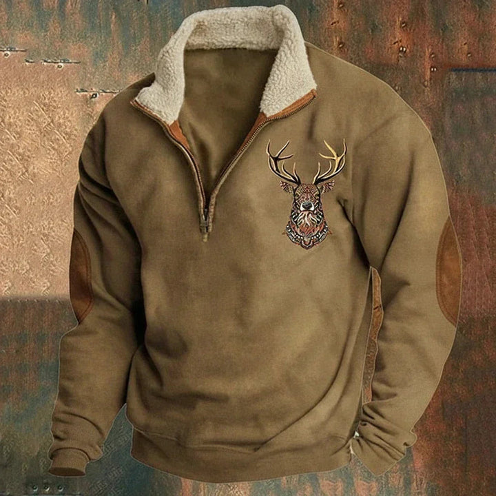 Nohan - Elegant Deer Print Sweatshirt