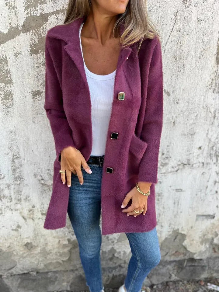 Dorothie - Coat With Lapel Collar and Patch Pockets