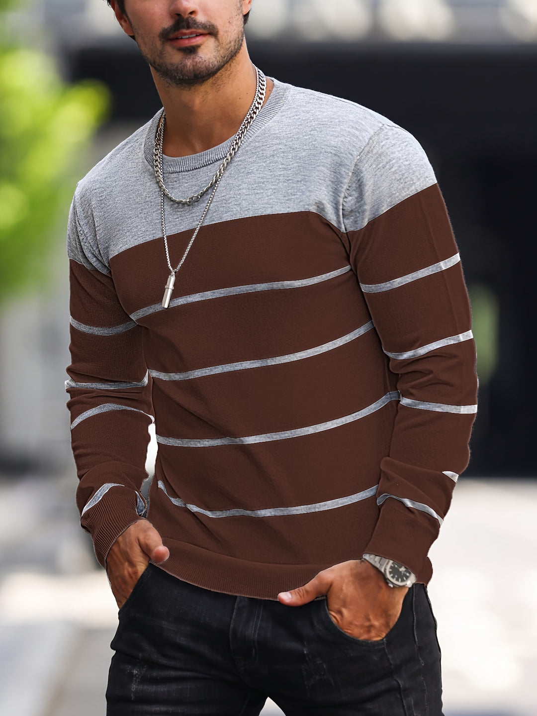 Michiel - Casual Striped Sweater With Long Sleeve