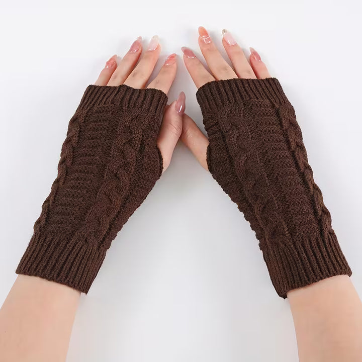 Knitoria - Unisex Acrylic Knit Fingerless Gloves