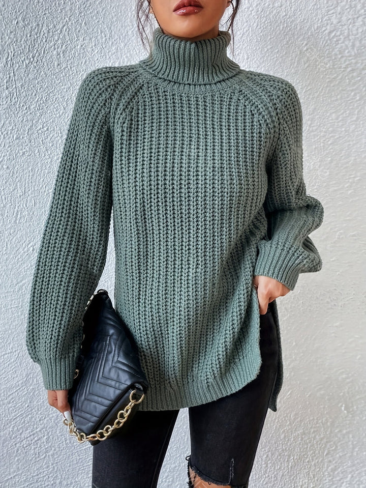 Lorina - Knit Turtleneck Long Sleeve Sweater