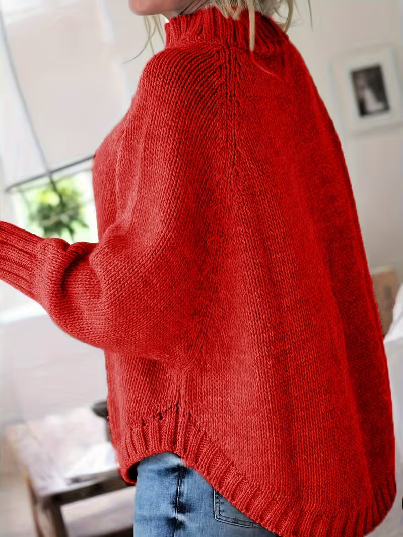 Edeltraut - Turtleneck Sweater with Batwing Sleeves