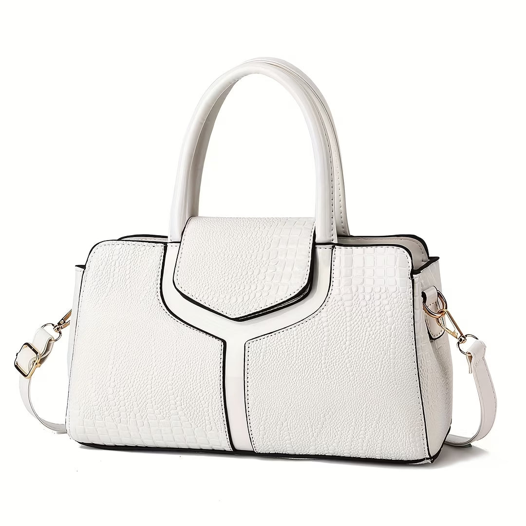 Subina - Handbag With Crocodile Texture
