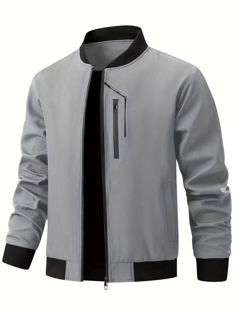 Akrum - Casual Bomber Jacket With Zipper