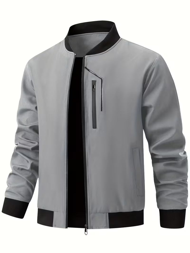 Akrum - Casual Bomber Jacket With Zipper