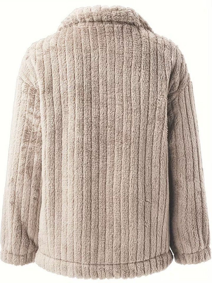 Libila - Faux Fur Jacket Jacket With Pockets