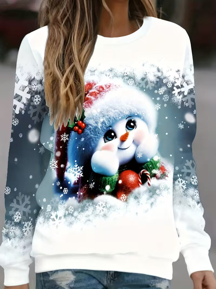 Jeila - Cross-Border Printed Christmas Sweatshirt
