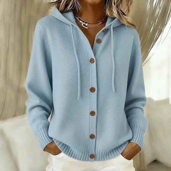 Giliza - Hooded Button Cardigan