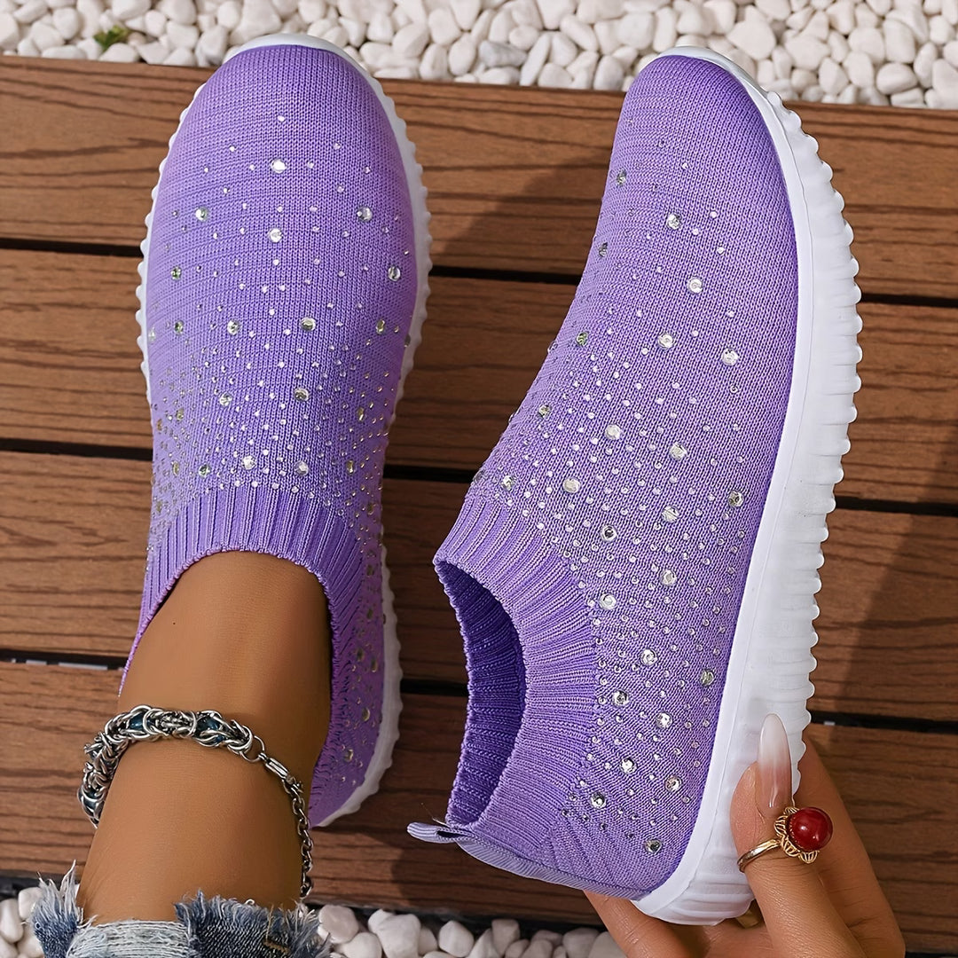 Elizaa - Comfortable Sneaker With Rhinestone