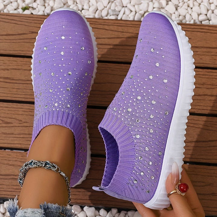 Elizaa - Comfortable Sneaker With Rhinestone