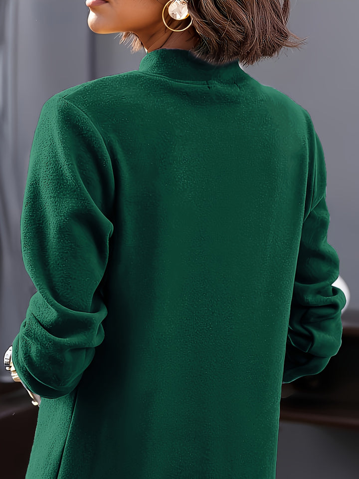 Bonya - Casual Long Sleeve V-Neck Collar Top