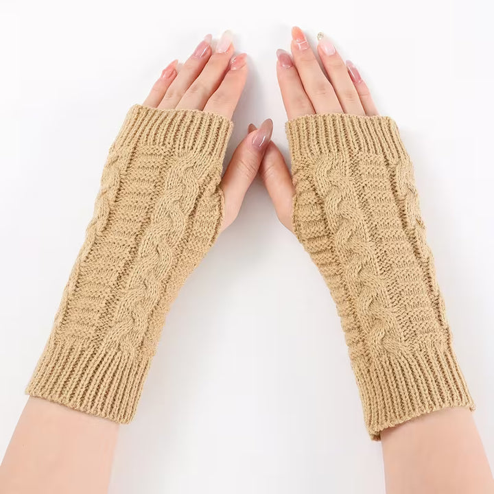 Knitoria - Unisex Acrylic Knit Fingerless Gloves