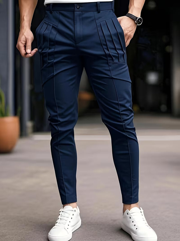 Altmann - Slim-Fit Pleated Pocket Trousers