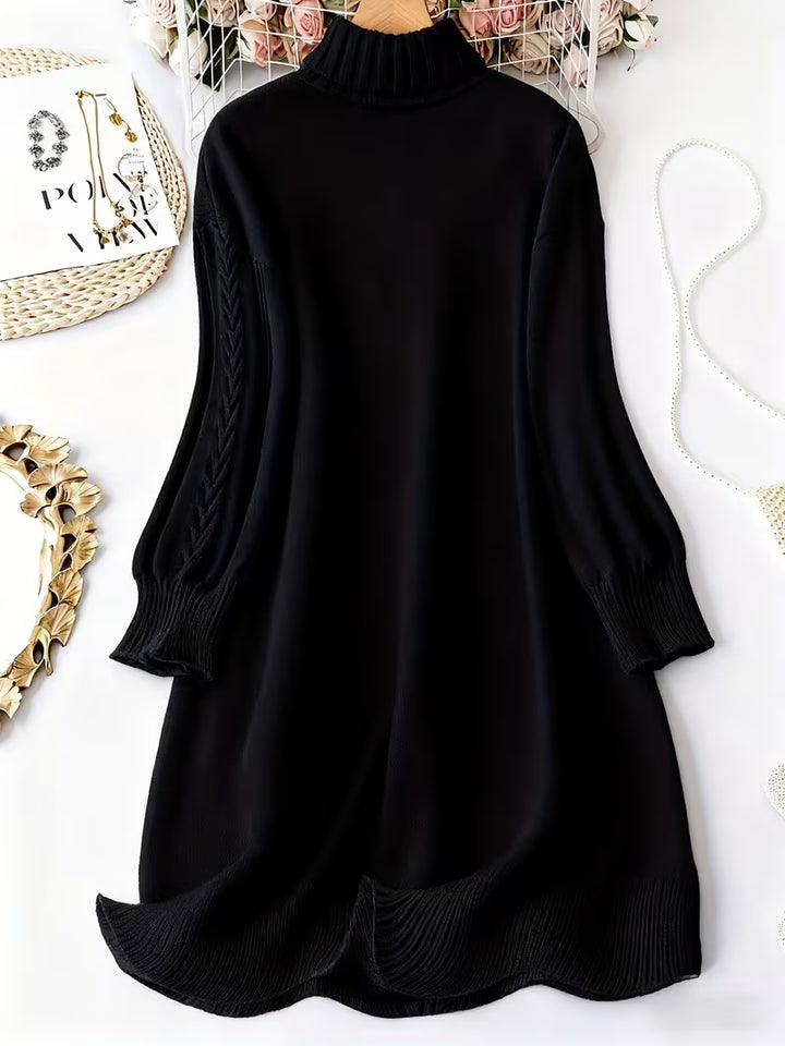Malkina - Comfortable Long Sleeve Sweater Dress