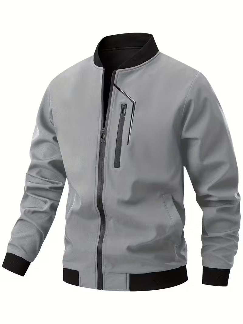 Akrum - Casual Bomber Jacket With Zipper