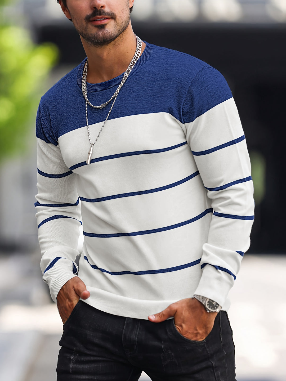Michiel - Casual Striped Sweater With Long Sleeve