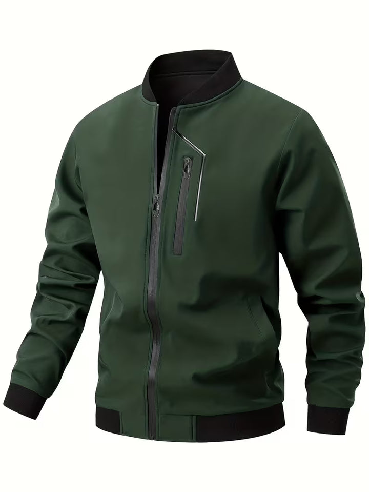 Akrum - Casual Bomber Jacket With Zipper