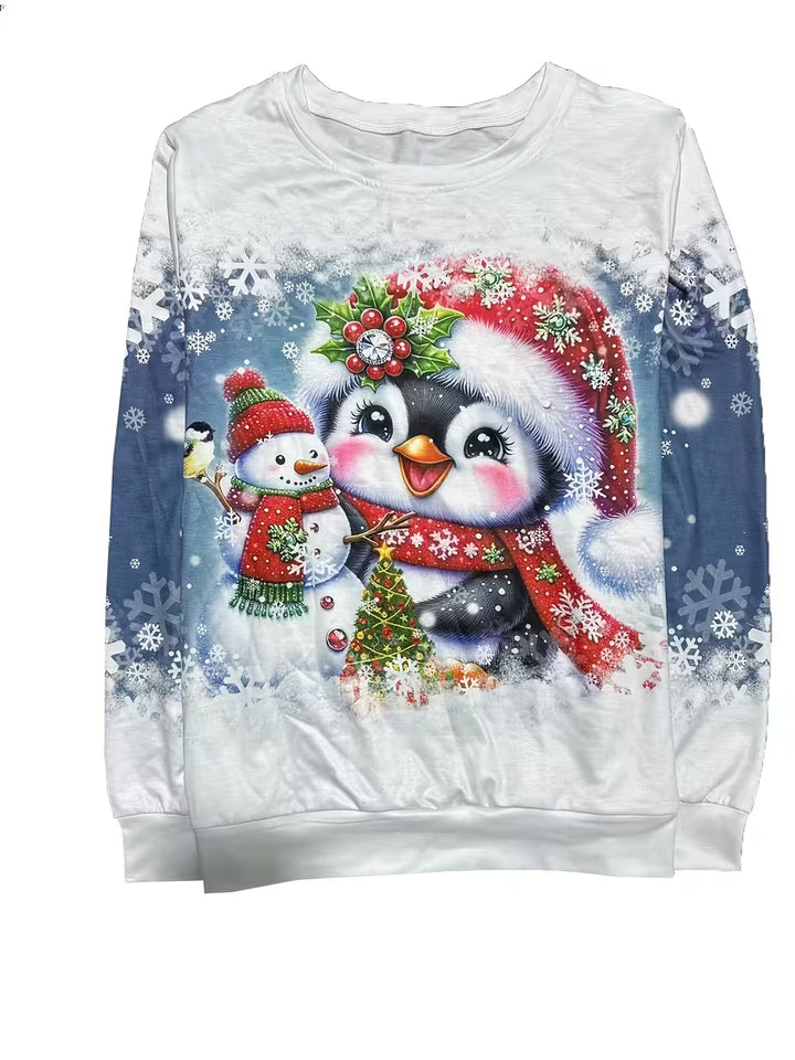 Jeila - Cross-Border Printed Christmas Sweatshirt
