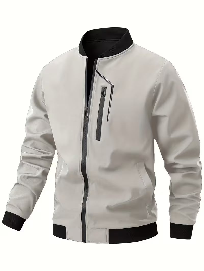 Akrum - Casual Bomber Jacket With Zipper